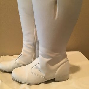 White Knee High Boots